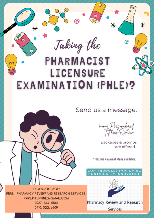 𝗣𝗥𝗥𝗦 𝗣𝗲𝗿𝘀𝗼𝗻𝗮𝗹𝗶𝘇𝗲𝗱 𝟭-𝗼𝗻-𝟭 𝗧𝘂𝘁𝗼𝗿𝗶𝗮𝗹 - 𝗥𝗲𝘃𝗶𝗲𝘄: 𝗣𝗛𝗜𝗟𝗜𝗣𝗣𝗜𝗡𝗘 𝗣𝗛𝗔𝗥𝗠𝗔𝗖𝗜𝗦𝗧 𝗟𝗜𝗖𝗘𝗡𝗦𝗨𝗥𝗘 (𝗣𝗵𝗟𝗘) 𝗘𝗫𝗔𝗠𝗜𝗡𝗔𝗧𝗜𝗢𝗡