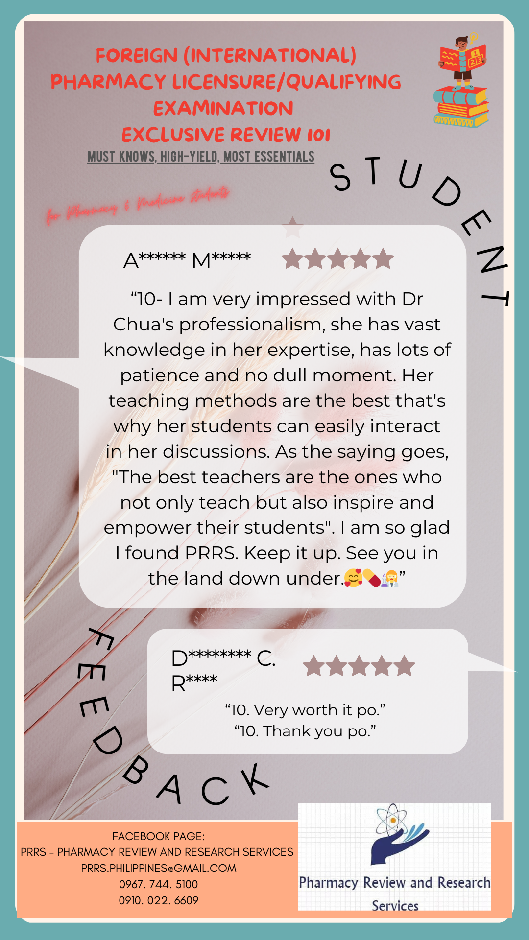 𝗣𝗥𝗥𝗦 𝗙𝗼𝗿𝗲𝗶𝗴𝗻 𝗣𝗵𝗮𝗿𝗺𝗮𝗰𝘆 (𝗜𝗻𝘁𝗲𝗿𝗻𝗮𝘁𝗶𝗼𝗻𝗮𝗹) 𝗘𝘅𝗮𝗺𝗶𝗻𝗮𝘁𝗶𝗼𝗻 𝗥𝗲𝘃𝗶𝗲𝘄 𝟭𝟬𝟭 - 𝗠𝗨𝗦𝗧 𝗞𝗡𝗢𝗪𝗦. 𝗛𝗜𝗚𝗛-𝗬𝗜𝗘𝗟𝗗. 𝗠𝗢𝗦𝗧 𝗘𝗦𝗦𝗘𝗡𝗧𝗜𝗔𝗟𝗦.