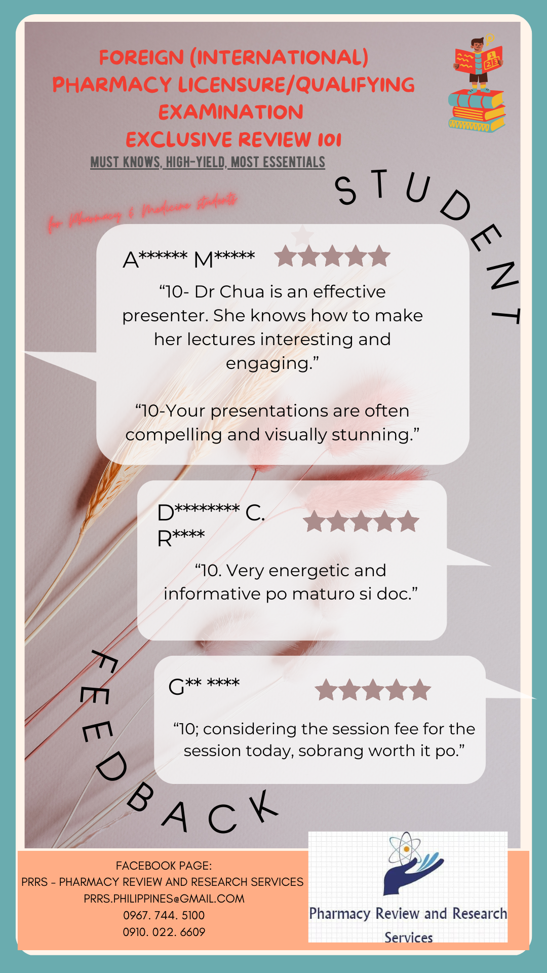 𝗣𝗥𝗥𝗦 𝗙𝗼𝗿𝗲𝗶𝗴𝗻 𝗣𝗵𝗮𝗿𝗺𝗮𝗰𝘆 (𝗜𝗻𝘁𝗲𝗿𝗻𝗮𝘁𝗶𝗼𝗻𝗮𝗹) 𝗘𝘅𝗮𝗺𝗶𝗻𝗮𝘁𝗶𝗼𝗻 𝗥𝗲𝘃𝗶𝗲𝘄 𝟭𝟬𝟭 - 𝗠𝗨𝗦𝗧 𝗞𝗡𝗢𝗪𝗦. 𝗛𝗜𝗚𝗛-𝗬𝗜𝗘𝗟𝗗. 𝗠𝗢𝗦𝗧 𝗘𝗦𝗦𝗘𝗡𝗧𝗜𝗔𝗟𝗦.