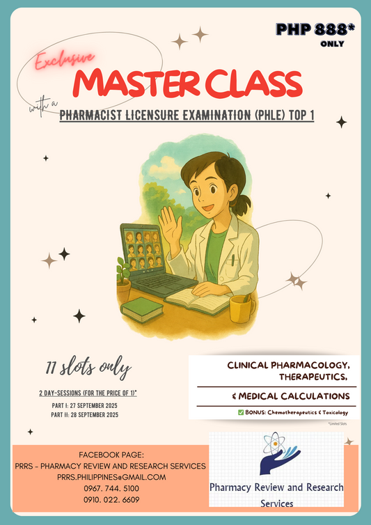 𝗣𝗥𝗥𝗦 𝗘𝘅𝗰𝗹𝘂𝘀𝗶𝘃𝗲 𝗠𝗮𝘀𝘁𝗲𝗿 𝗖𝗹𝗮𝘀𝘀 𝘄𝗶𝘁𝗵 𝗮 𝗣𝗵𝗮𝗿𝗺𝗮𝗰𝗶𝘀𝘁 𝗟𝗶𝗰𝗲𝗻𝘀𝘂𝗿𝗲 𝗘𝘅𝗮𝗺𝗶𝗻𝗮𝘁𝗶𝗼𝗻 (𝗣𝗵𝗟𝗘) 𝗧𝗢𝗣 𝟭 𝗣𝗟𝗔𝗖𝗘𝗥